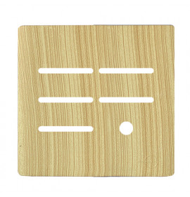 Placa p/ 5 Interruptores + Furo 4x4 - Novara Maple